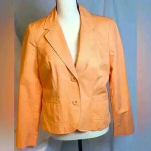 I.E. Light Orange Cotton Blazer (Size 14P)